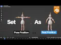 Set Current pose to Rest pose in blender Quick Tutorial