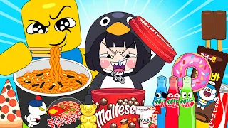 Gugu Gaga Penguin vs Noob Mukbang lol / Roblox