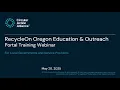 Education and Outreach Portal Webinar