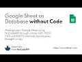Manage your Google Sheet data using GET POST PUT and DELETE methods