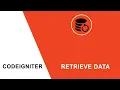 Retrieve data from database using CodeIgniter