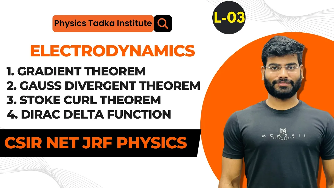 electromagnetic theory| gradient/stoke curl/gauss divergent theorem/dirac delta function| csir net