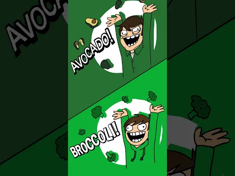Broccoli Vs. Avocado - Who wins?!  #eddsworld #animation