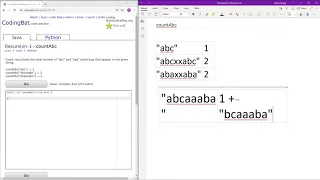 Recursion - 1 countAbc Java Solution Codingbat com