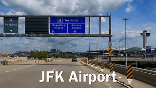 Driving Tour of JFK Airport in New York City Terminal 1 2 4 5 8