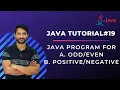 Java Program to Check Odd or Even Positive Negative or Zero