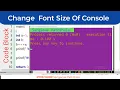 Code Block Me change console background and font color change the font size of console out put