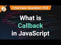 What is Callback in JavaScript JavaScript Tutorials in Hindi Interview Question