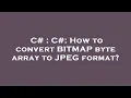 C C How to convert BITMAP byte array to JPEG format