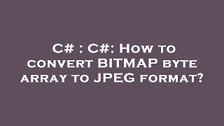 C C How to convert BITMAP byte array to JPEG format