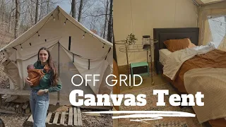 Canvas Tent Tour White Duck Outdoors 10x12 Wall Tent Tour Glamping Tent Tour