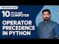 10th Class chapter 3 Operator precedence in Python New Book 2026 Computer