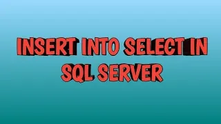 INSERT INTO SELECT in sql server By SQL Training By SQL