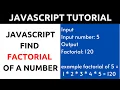 JavaScript Program to Find Factorial of a Number In Hindi