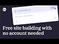 Build your site on Railway for free without an account