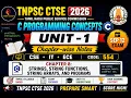 TNPSC CTSE IT Code 554 C Programming Strings String Functions String Arrays Unit 1