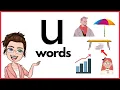 WORDS THAT START WITH Uu u Words Phonics Initial Sounds short vowel U LEARN LETTER Uu