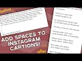 Create Instagram Linebreaks Without Using Awkward Characters for Spaces