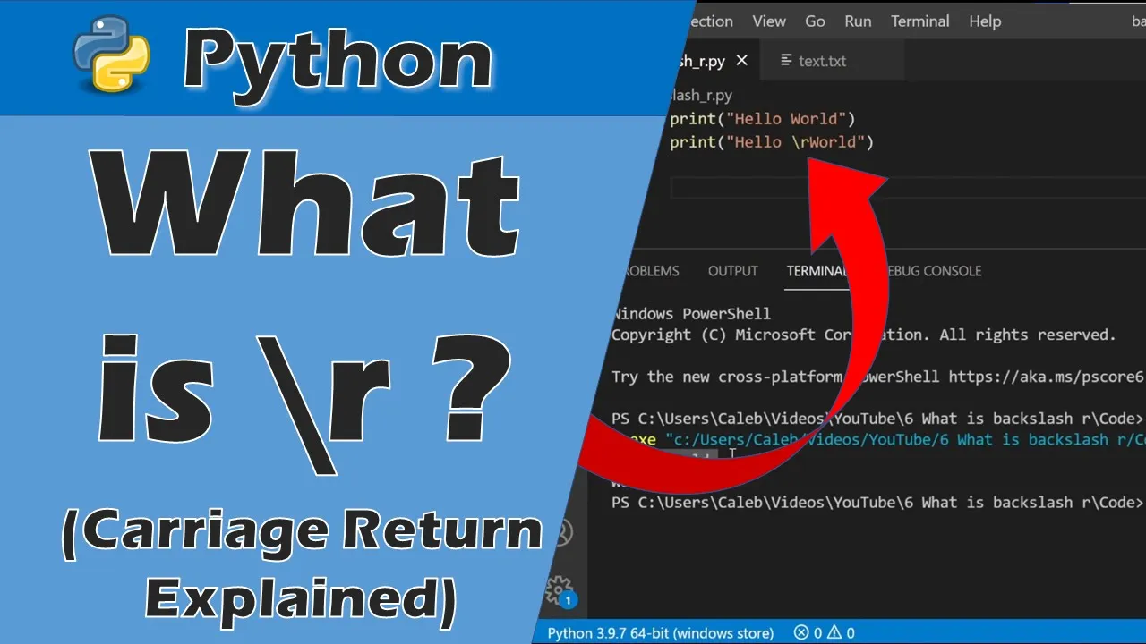 What is \r (backslash r) in programming? Carriage Return Explained. What is \r (backslash r) in programming? Carriage Return Explained.