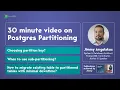 Postgres Partitioning Tips and Tricks - Podcast with Jimmy