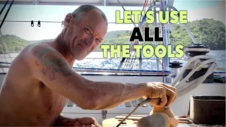 CLASSIC CATAMARAN RENOVATION – The Power Tools Come Out | SailAway 210