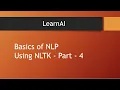 Basics of NLP using NLTK - 4 NLTK NLP LearnAI