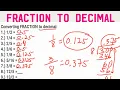 Converting FRACTION to DECIMAL Basic Math