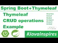 Spring Boot Thymeleaf Datatable - CRUD Operations Example Java Inspires