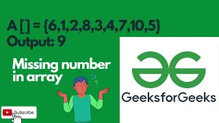 Missing a number in array solution in java Youtube GeeksforGeeks solution in java Full Solution