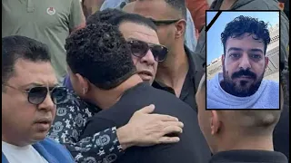 لحظات مؤثرة بجنا زة الفنان اسماعيل الليثي وسعد الصغير وحمادة الليثي ابرز الحضور 