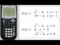 Graphing a Piecewise function on the TI84