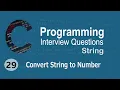 C Interview Questions tutorial - How to Convert String into Number Codenemy