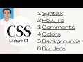 Lecture 10 CSS selectors ID Class Element and Universal Selectors