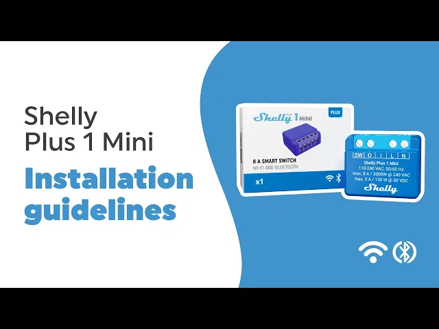 Микромодул Smart реле 1х On/Off 8A изисква неутрала Shelly Plus 1 Mini - 265659 - инструкции за инсталиране.