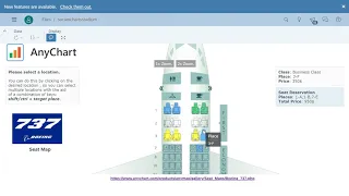 SAP Analytics Cloud Boeing 737 Seat Map with Anychart