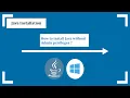 Java installation in windows 10 without admin rights How to install Java without Admin privileges