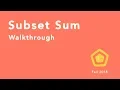 Subset Sum Walkthrough