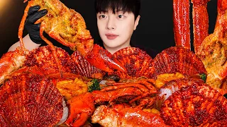 이런거(?)첨 먹어봐‼️대왕해물찜 먹방!🦞 불닭가리비 킹크랩 랍스터 게살파스타 새우 레전드 보일링 씨푸드 해산물 Boiling Seafood Mukbang Asmr