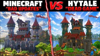 Minecraft vs Hytale - The "Bad Updates" VS "Dead Game" Debate! (Castle Comparison)