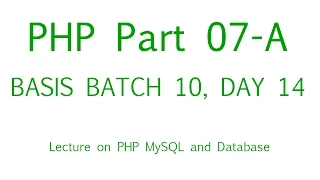 PHP Bangla Tutorial Part 07 A