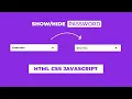Password using JavaScript Simple JavaScript Project