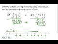 Algebra 1-6 Solving Compound Inequalities