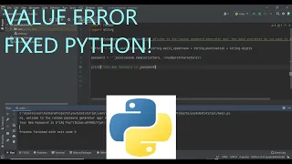 ValueError Python Problem Fixed