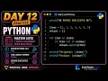 Python Practice Master Lists with 3 Simple Challenges Lumicore Labs - Day 12
