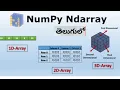 Numpy indexing multidimensional arrays in TELUGU Slicing Accessing the elements Coding Tricks
