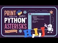 How to print H I J alphabet in Asterisk using python step by step