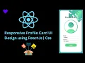 Responsive Profile Card On React Js Using Map Function On React Js React Website Tutorial