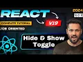 React JS 19 Tutorial in Hindi Toggle or Hide Show