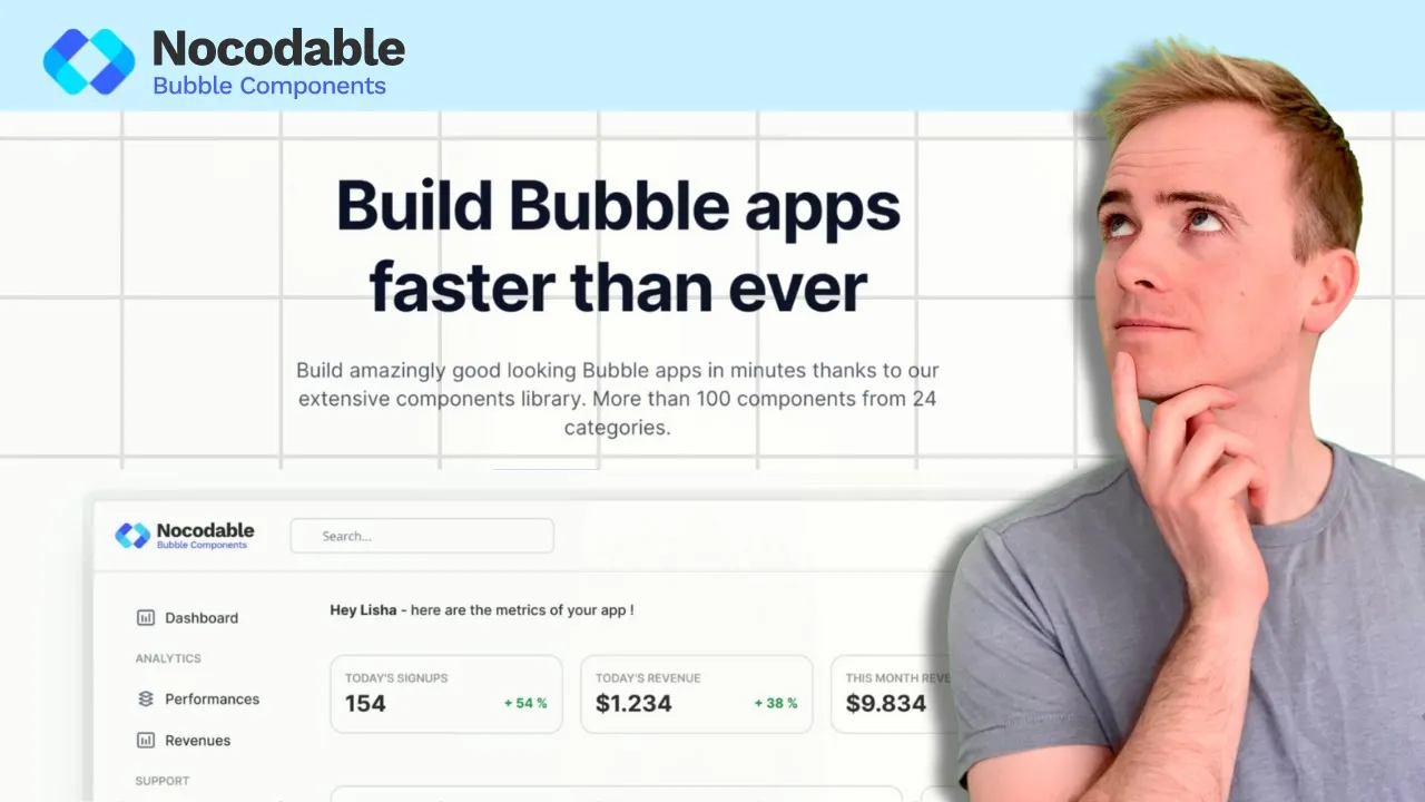 Landing Page em 10s no Bubble.io