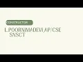 Constructor OOPS SNS Institutions